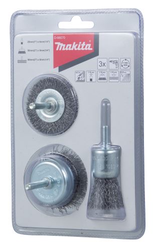 MAKITA set jeklenih ščetk 3 kosi D-66070