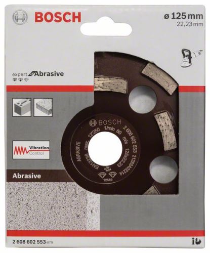 BOSCH Diamantno lončasto kolo Expert for Abrasive 125 x 22,23 x 4,5 mm 2608602553