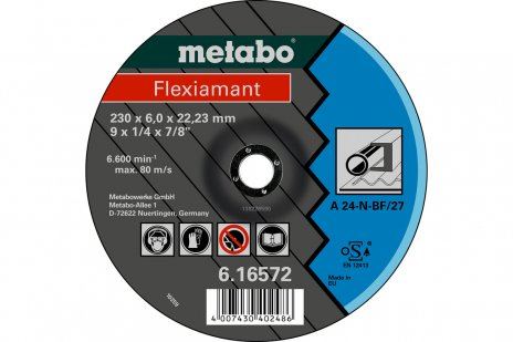 METABO Brusilna plošča Flexiamant 115x6,8x22,23 jeklo, SF 27 - 616725000 616725000