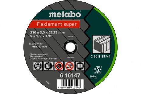 METABO Brusilna plošča Flexiamant SUPER 125 x 2,5 x 22,23 kamen, TF 42 616312000