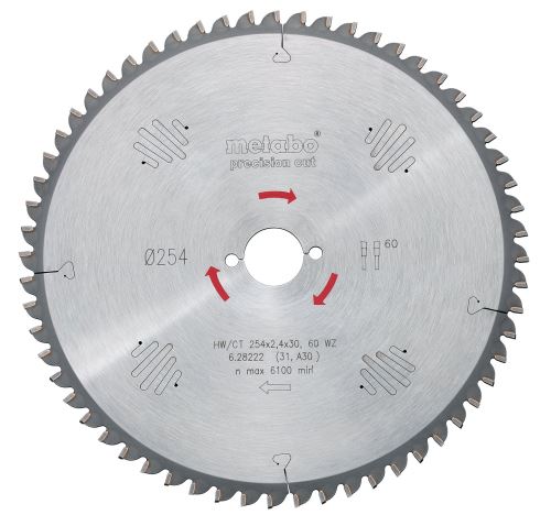 METABO Žagin list HW/CT 220 x 30 mm, 48 zob 628043000