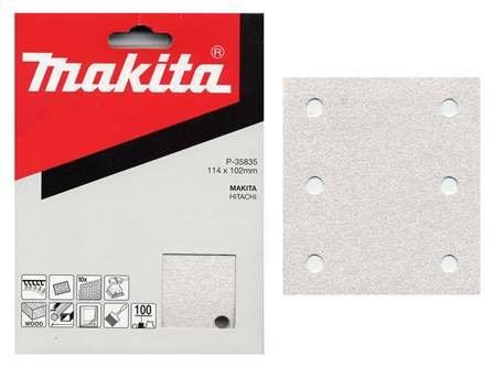 MAKITA brusni papir velcro 102x114 mm 6 lukenj K60, 10 kos P-35813