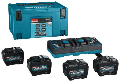 MAKITA Li-ion XGT 40V set 4 kosi BL4080F+1 kos Dvojni polnilec DC40RB+1 kos Makpac 1910A8-3