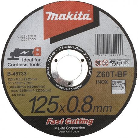 MAKITA rezalna plošča iz nerjavečega jekla 125x0,8x22,23 mm B-46953