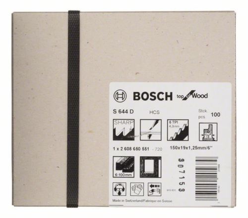 BOSCH žagin list za repno žago S 644 D Top for Wood (100 kosov) 2608650551