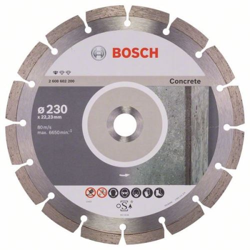 BOSCH Diamantna rezalna plošča Standard for Concrete 230 x 22,23 x 2,3 x 10 mm 2608602200