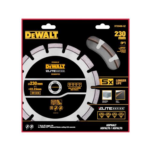 DEWALT Diamantno rezilo ELITE SERIES 230 x 22,23 mm za rezanje asfalta DT20466