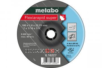 METABO Rezalna plošča-jeklo-FLEXIARAPID SUPER 180x1,6x22,2 616227000