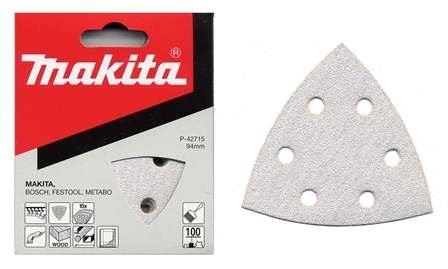 MAKITA brusni papir Velcro 94x94x94 mm 6 lukenj K150, 10 kos P-42737