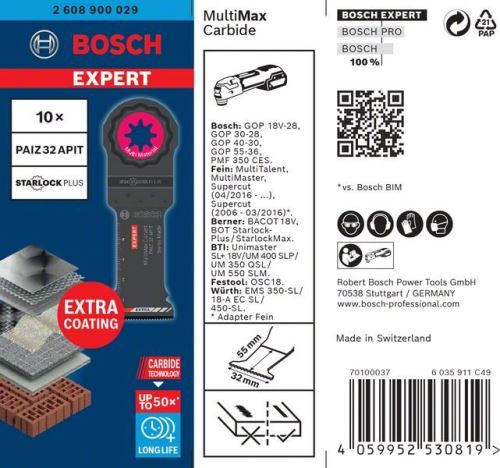 BOSCH EXPERT STARLOCKPLUS PAIZ32APIT, 10 kosov 2608900029