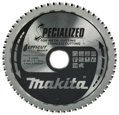 MAKITA žagin list jeklo Efficut 185x1,4x30 mm 60 zob E-12843