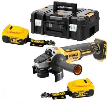 DEWALT Akumulatorski kotni brusilnik 18V 125mm, 2x 5Ah, brez polnilca, Tstack DCG406P2LRT