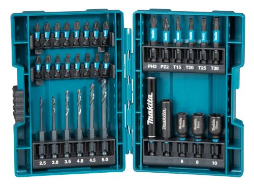 MAKITA set torzijskih nastavkov in svedrov 1/4" IMPACT BLACK, 33 kos B-66896