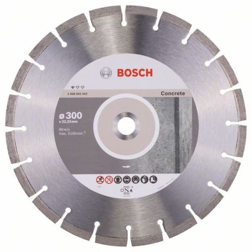 BOSCH Diamantna rezalna plošča Standard for Concrete 300 x 22,23 x 3,1 x 10 mm 2608602542