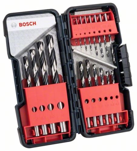 BOSCH 18-delni komplet spiralnih svedrov HSS PointTeQ ToughBox 2608577350