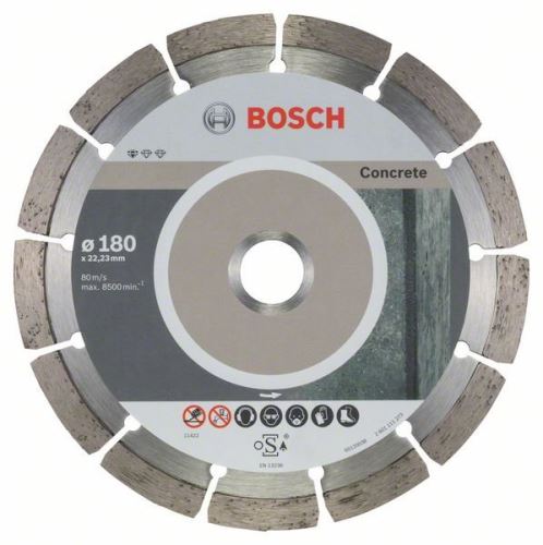 BOSCH Diamantna rezalna plošča Standard for Concrete 180 x 22,23 x 2 x 10 mm (10 kosov) 2608603242