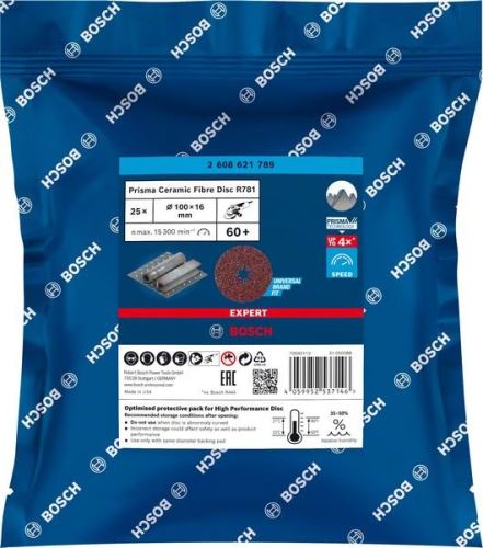 BOSCH EXPERT PRISMA fiber disk R781,100,P60,25kos 2608621789