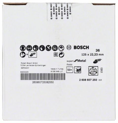 BOSCH fiber brus R444, Expert for Metal D = 125 mm; K = 36 2608607250