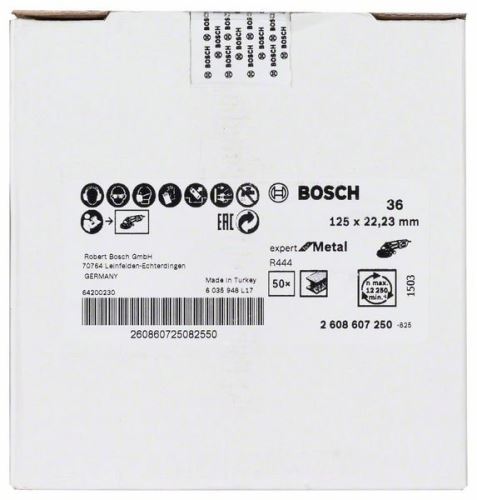 Bosch Vlaknena brusilna plošča R444, Expert for Metal