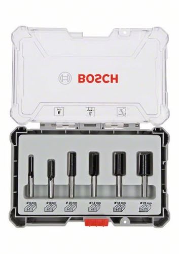 BOSCH Set za rezkanje z ravnim vretenom 8 mm, 6 kosov 2607017466