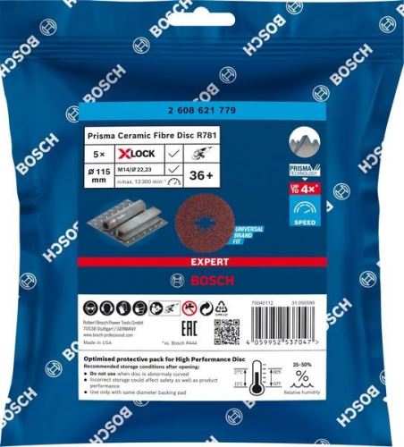 BOSCH EXPERT PRISMA X-LOCK fiber disk R781,115,P36,5kos 2608621779