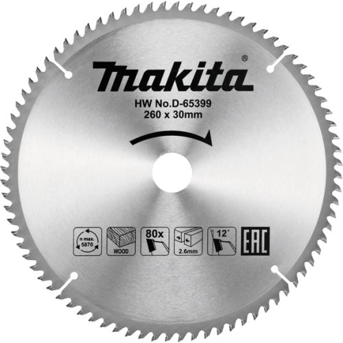 Makita TCT žagin list D-65399