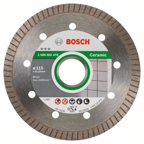 BOSCH Diamantna rezalna plošča Best for Ceramic Extra-Clean Turbo - 230 x 22,23 x 1,8 x 7 mm 2608603597