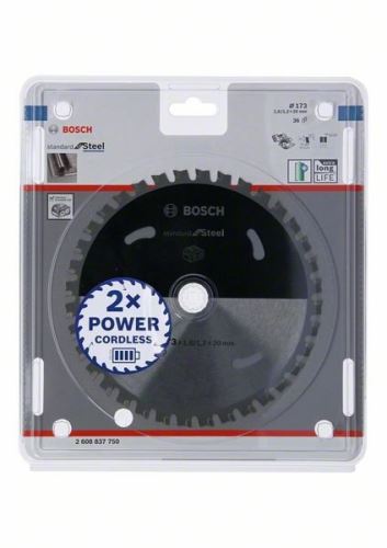 BOSCH žagin list za akumulatorske žage; Standard za jeklo 173x20x1,6/1,2x36T 2608837750