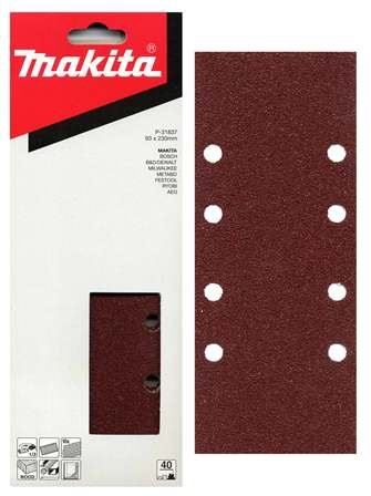 MAKITA brusni papir 93x228 mm 8 lukenj K240, 10 kos P-36049