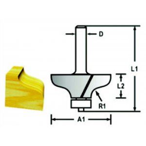 MAKITA Rezalnik profilov z uležajenim steblom 8 mm, 31,8x12,7x56 mm D-48773