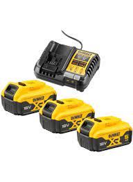 DEWALT začetni set polnilec + 3 baterije 18V 5.0Ah DCB1104P3