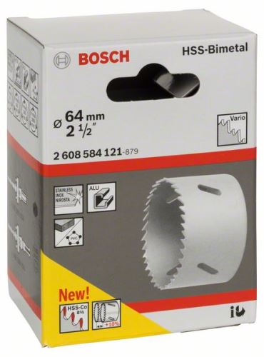 BOSCH HSS-bimetalni luknjač za standardni adapter 64 mm, 2 1/2" 2608584121