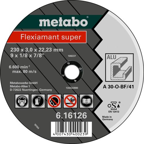 METABO Rezalna plošča - aluminij -FLEXIAMANT SUPER 23 0x 3,0 x 22,2 616126000