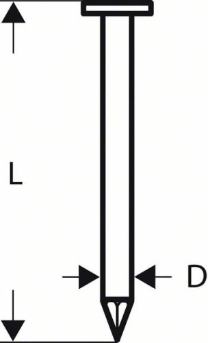 BOSCH SN21RK 90 žeblji z okroglo glavo 3,1 mm 90 mm brez premaza, gladki (2500 kosov) 2608200031