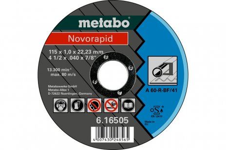 METABO Brusilna plošča Novorapid 230 x 1,9 x 22,23 mm, jeklo, TF 42 - 616509000 616509000