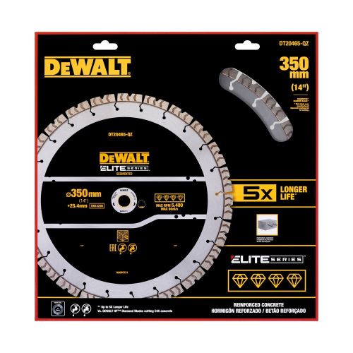 DeWALT Diamantno rezilo ELITE SERIES 350 x 25,4 mm za rezanje armature DT20465