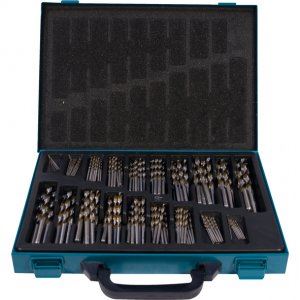 MAKITA set svedrov za kovino HSS-TiN 10 kosov 1-8 (po 0,5 mm) in 5 kosov 8,5-10 mm (po 0,5 mm), 170 kosov D-30564