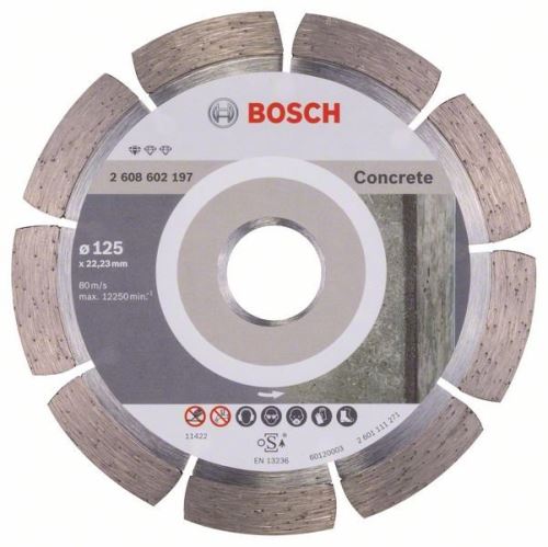 BOSCH Diamantna rezalna plošča Standard for Concrete 125 x 22,23 x 1,6 x 10 mm 2608602197