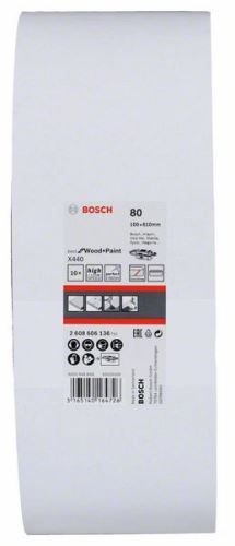 BOSCH 10-delni set brusilnih trakov X440 100 x 610 mm, 80 2608606136