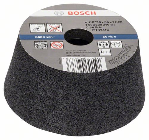 BOSCH Brusilni lonec, stožčast - kamen/beton 90 mm, 110 mm, 55 mm, 36 1608600240