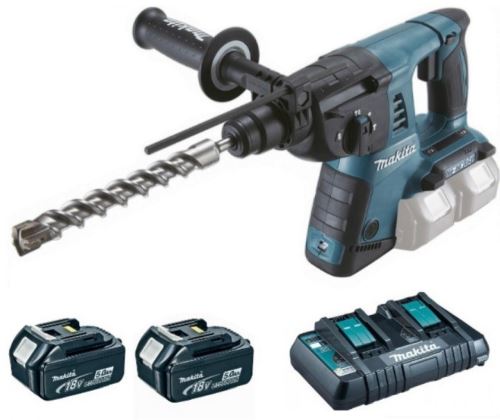 Makita akumulatorsko kladivo Li-ion LXT 2x18V/5.0Ah, Makpac DHR263PT2J