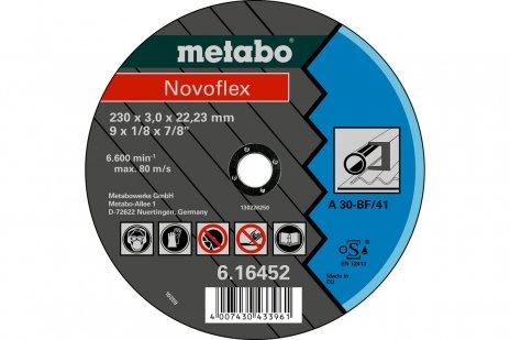 METABO Brusilna plošča Novoflex 230 x 3,0 x 22,23 jeklo, TF 42 616477000