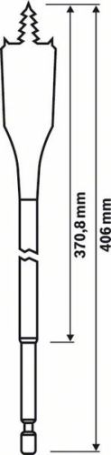 BOSCH ploščati sveder Self Cut Speed, šesterokotni - 40 x 152 mm 2608595415