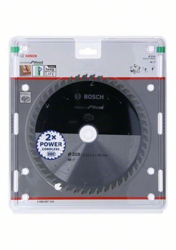 BOSCH žagin list za akumulatorske žage; Standard za les 210x30x1,7/1,2x48T 2608837714