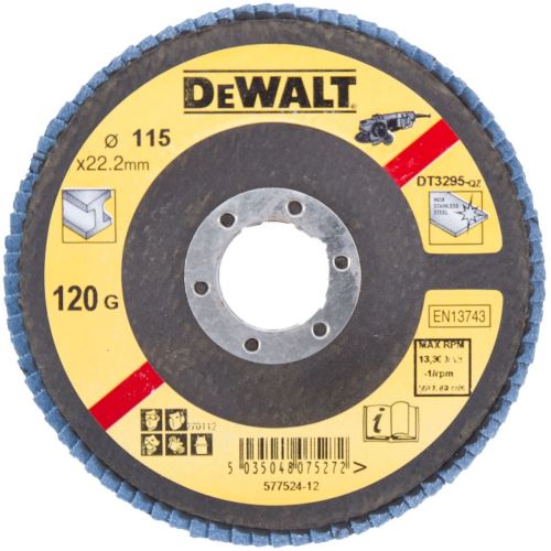 DEWALT Brusilna lamelna plošča za kovinsko ploščo 125 x 22,2 mm 36G DT3308