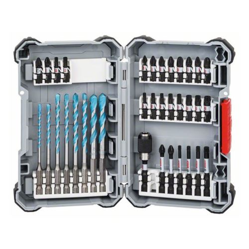 BOSCH 35-delni Pick&Click set vijačnih nastavkov Impact Control in večnamenskih svedrov MultiConstruction 2607017570