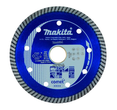 MAKITA diamantna rezalna plošča Comet Turbo 125x22,23 mm B-12996