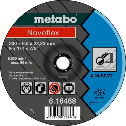 METABO Brusilna plošča - jeklo 115x6x22,2 mm 616460000