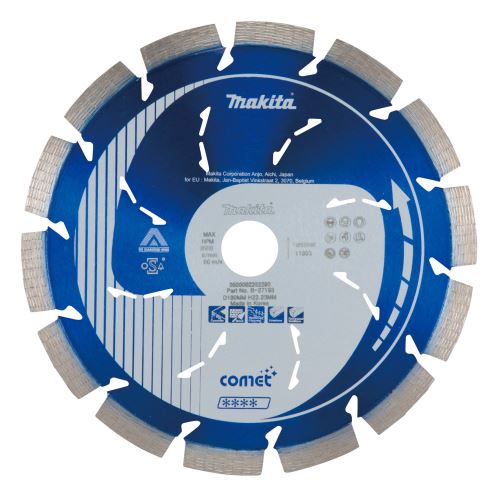 MAKITA diamantna rezalna plošča Comet 180x10x22,23 mm B-27193