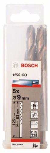 BOSCH Svedri za kovino HSS-Co, DIN 338 9 x 81 x 125 mm (5 kosov) 2608585896